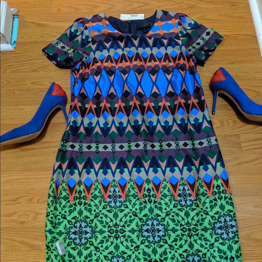 J Crew multi colored dress